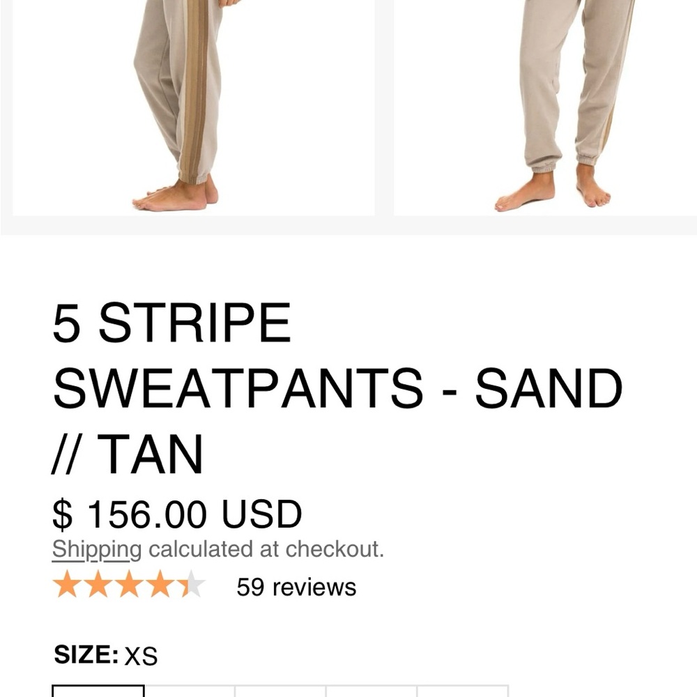 Aviator Nation Sand 5 Stripe Sweatpants